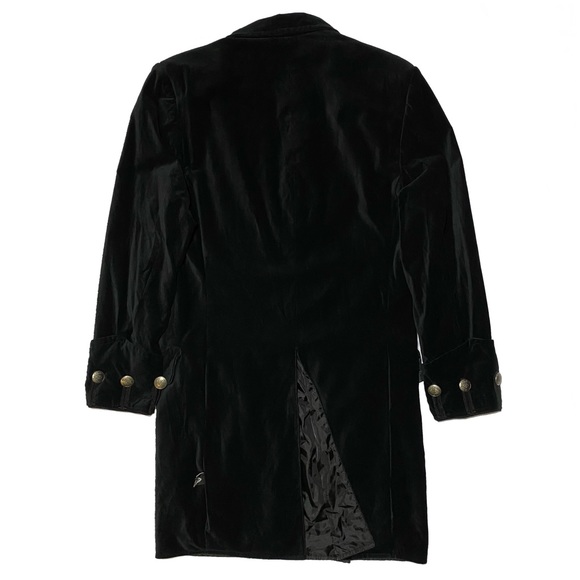 SOLD! RARE Jimi Hendrix Black Velvet Pirate Frock Coat Rock & Roll Religion Sz S - Picture 3 of 12